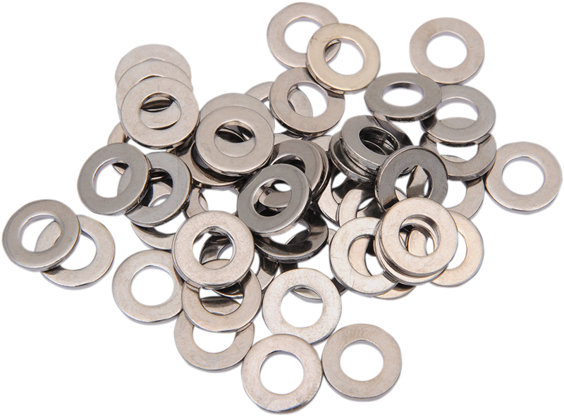 DRAG SPECIALTIES Specialty Washers - AN - Chrome - 1/4" - 50-Pack