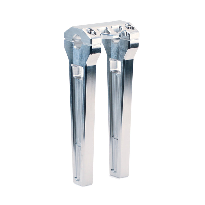 LA CHOPPERS PERFORMANCE RISERS - STRAIGHT (RAW) - 1.25" Clamping