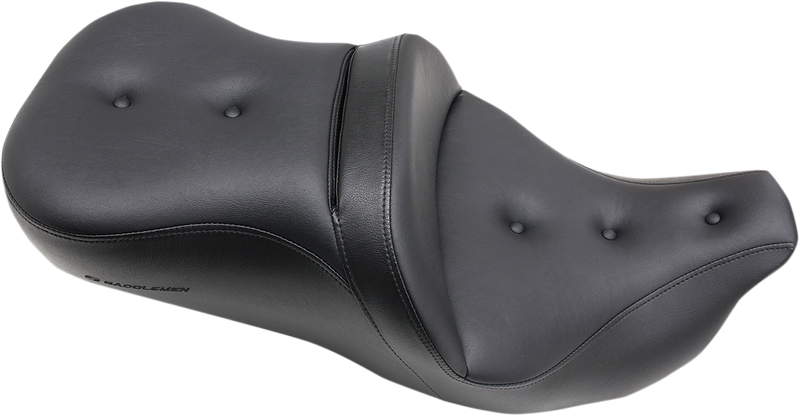 SADDLEMEN Pillow-Top Roadsofa™ Seat - with Backrest - Black - Touring '08-'24