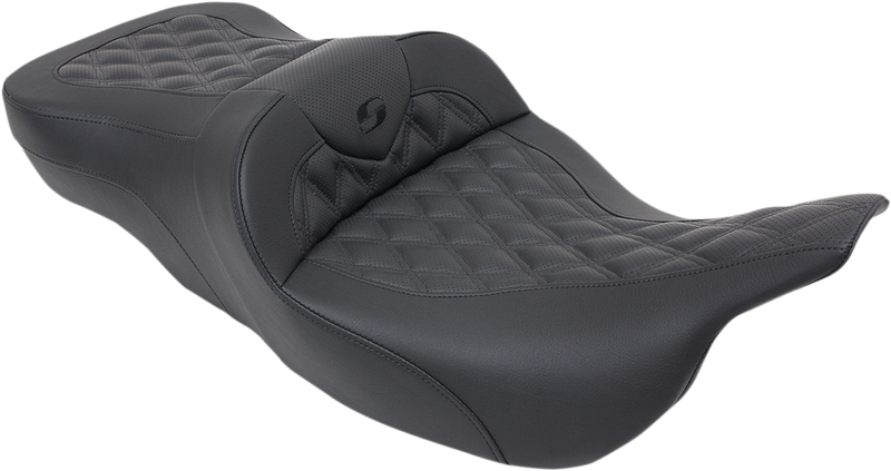 SADDLEMEN Roadsofa Seat - without Backrest - Full Lattice Stitch - Heated - Touring '97-'07