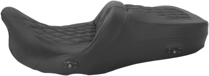 SADDLEMEN Roadsofa™ Seat - without Backrest - Full Lattice Stitch - Heated - Touring '08-'24