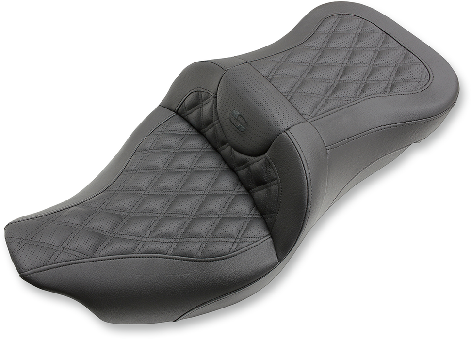 SADDLEMEN - Extended Reach Roadsofa Seat - Lattice Stitched - without Backrest 2008-2023 TOURING