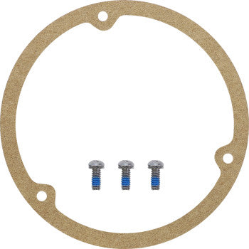 DRAG SPECIALTIES Replacement Derby Cover - 3 Hole - Live to Ride Chrome / Gold