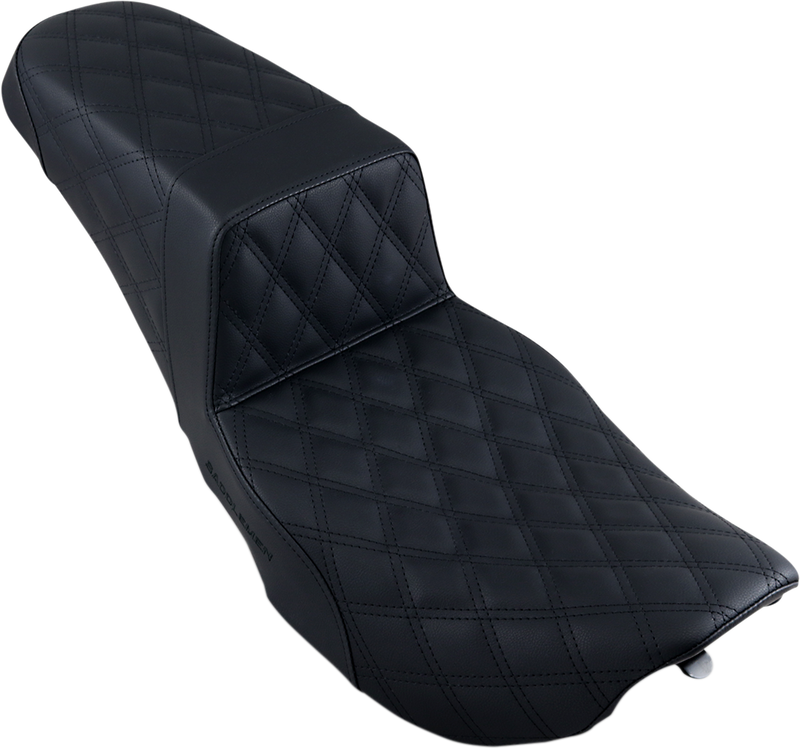 SADDLEMEN Step-Up Seat - Full Lattice Stitch - Black - Touring '97-'07