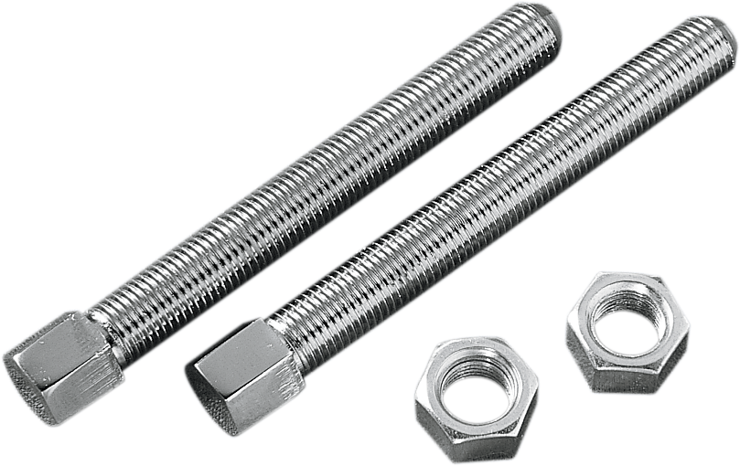 DRAG SPECIALTIES Replacement Rear Chain Adjuster Bolt Set - Chrome - '36-'72 Big Twin
