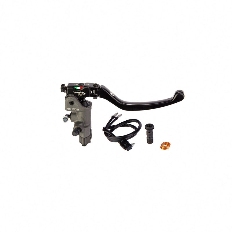 Single Disc Master Cylinder, Brake, PR 15 RCS  1" Handlebar without Reservoir, Forged Radial, Front, Titanium Grey