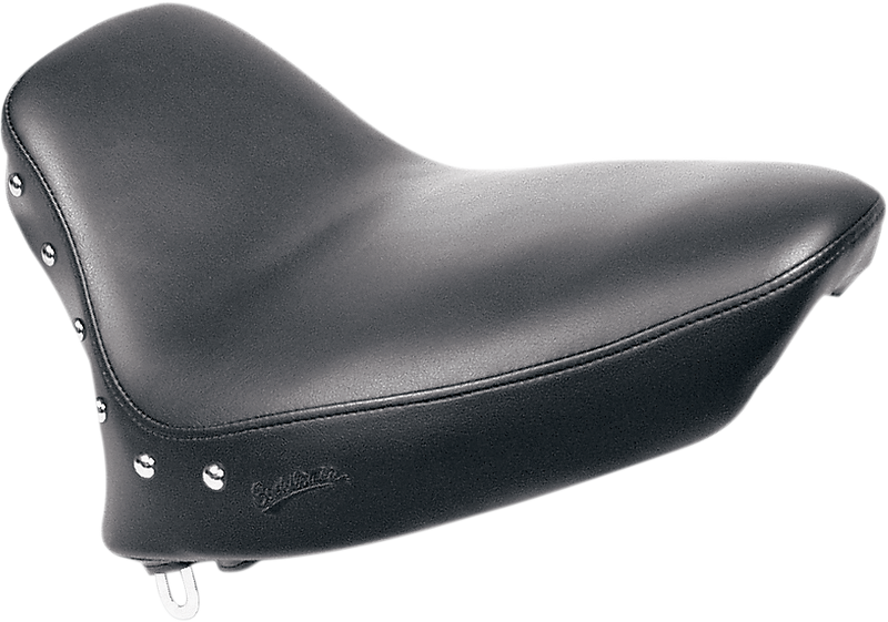 SADDLEMEN Seat - Renegade™ Solo - Smooth - Studded - Black - Softail '84-'99