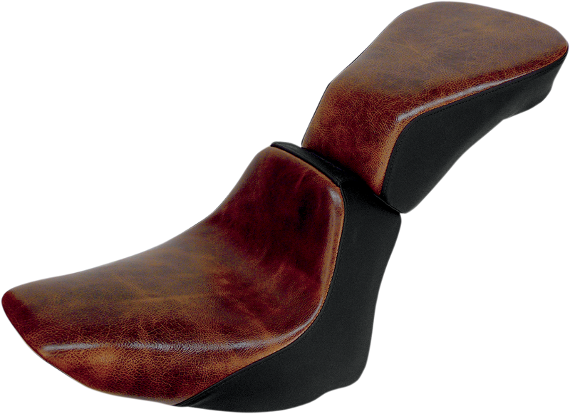 SADDLEMEN Pillion Pad - Lariat - Brown - Softail '06-'17