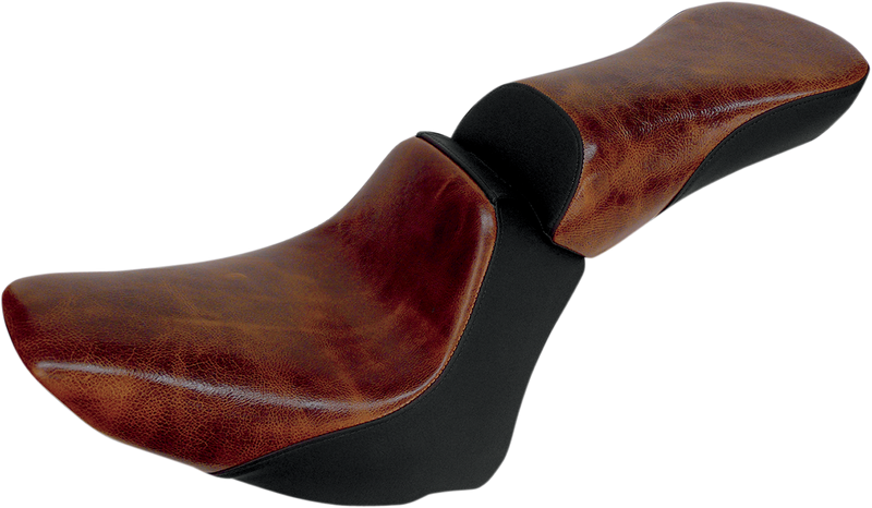 SADDLEMEN Pillion Pad - Lariat - Brown - Softail '06-'17