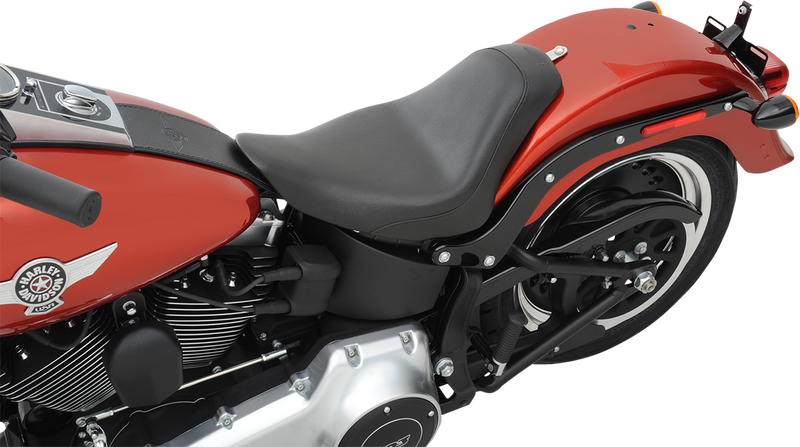 SADDLEMEN S3 Super Slammed Seat - Solo - Black - Softail '07-'17