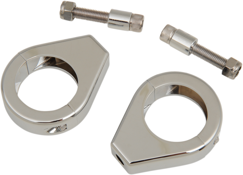 DRAG SPECIALTIES Chrome Die-Cast Turn Signal Fork Clamps - 39mm