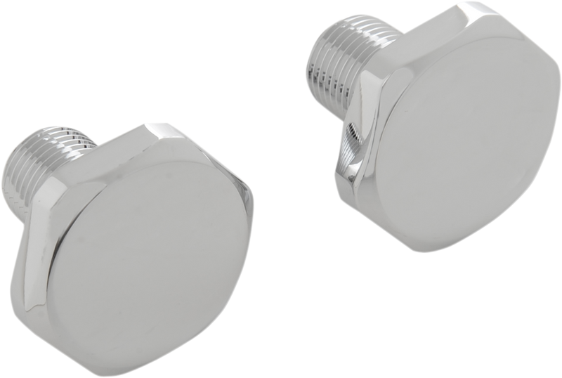 Drag Specialties Chrome Upper Fork Tube Caps / Plugs - 2 Pack