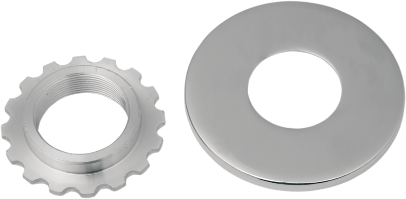 DRAG SPECIALTIES Chrome Steering Stem Bearing Adjusting Nut with Dust Cover