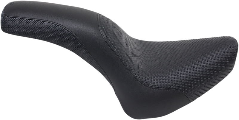 SADDLEMEN Profiler™ Basket-weave Seat - Black - Softail '00-'05