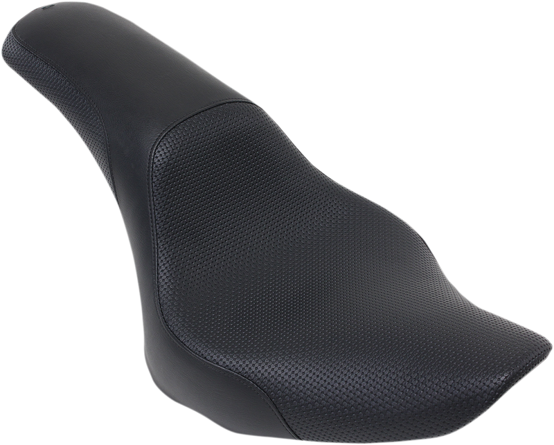 SADDLEMEN Profiler™ Basket-weave Seat - Black - Softail '06-'17