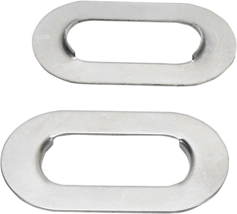 DRAG SPECIALTIES Polished Stainless Steel Rear Axle Adjuster Plate - FX/FXST