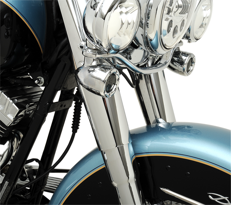 Drag Specialties Chrome Smooth Fork Slider Covers - Stock Length
