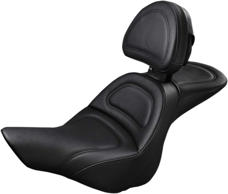 SADDLEMEN Explorer™ Seat — Includes Backrest - Softail '13-'17