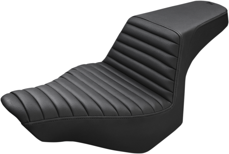 SADDLEMEN Step-Up Seat - Front Tuck-n-Roll - Black - Softail '13-'17
