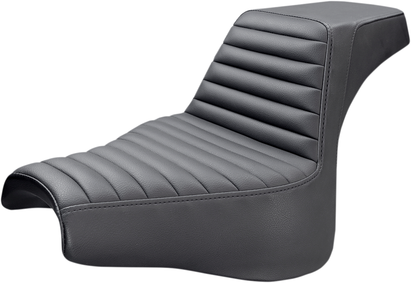 SADDLEMEN Step-Up Seat - Front Tuck-n-Roll - Black - Softail '18-19