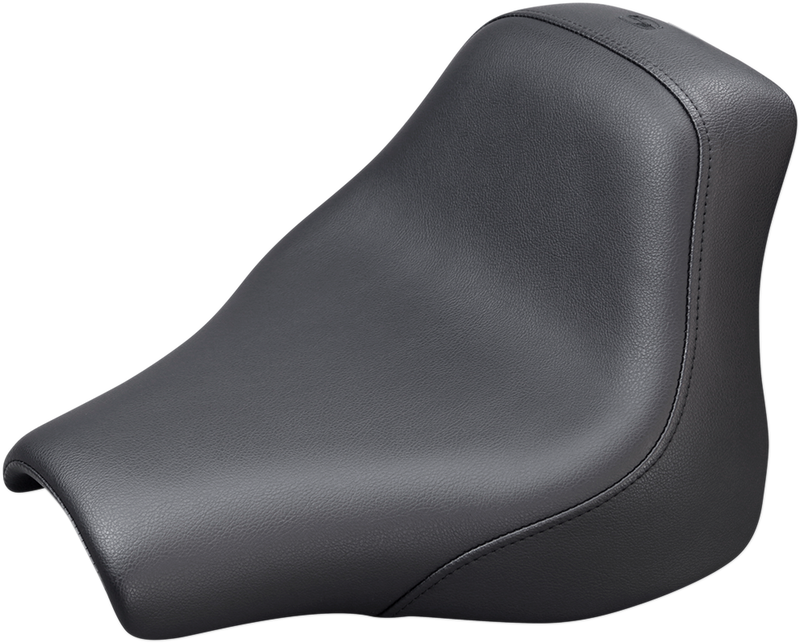 SADDLEMEN Seat - Renegade™ Solo - Black - Smooth - Softail '18-19