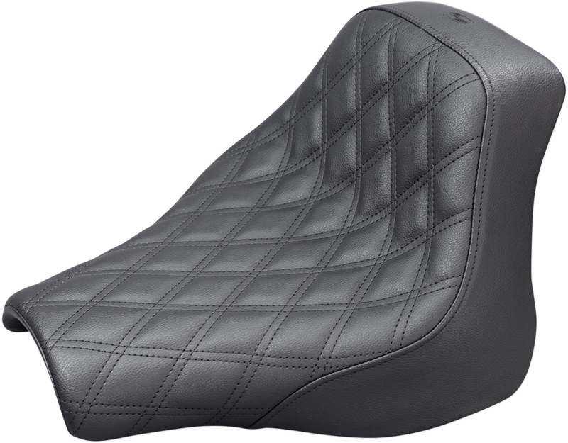 SADDLEMEN Renegade Solo Seat - Lattice Stitched - Black - Softail '18-'19