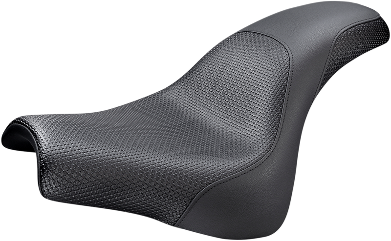 SADDLEMEN Profiler™ Basket-weave Seat - Black - Softail '18-'20