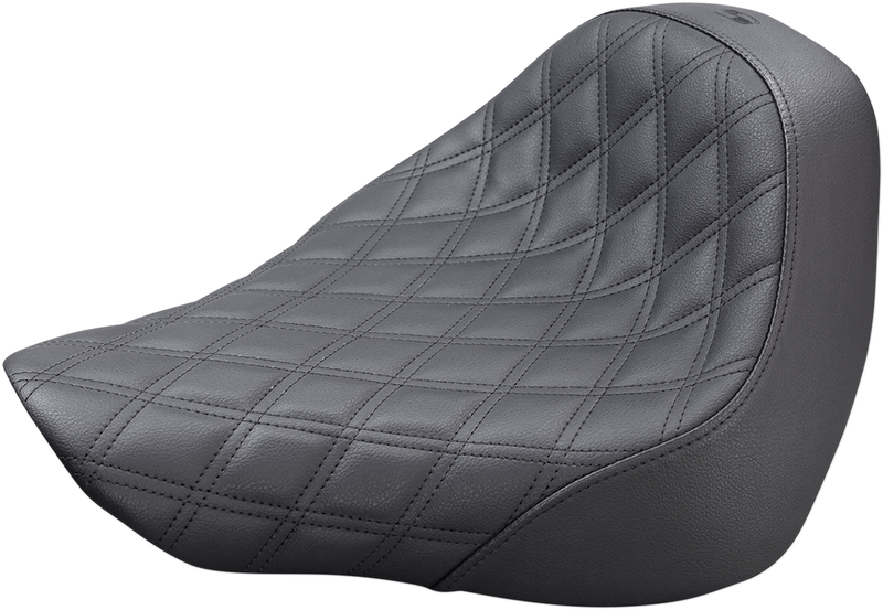 SADDLEMEN Renegade Solo Seat - Lattice Stitched - Black - Softail '18-'24