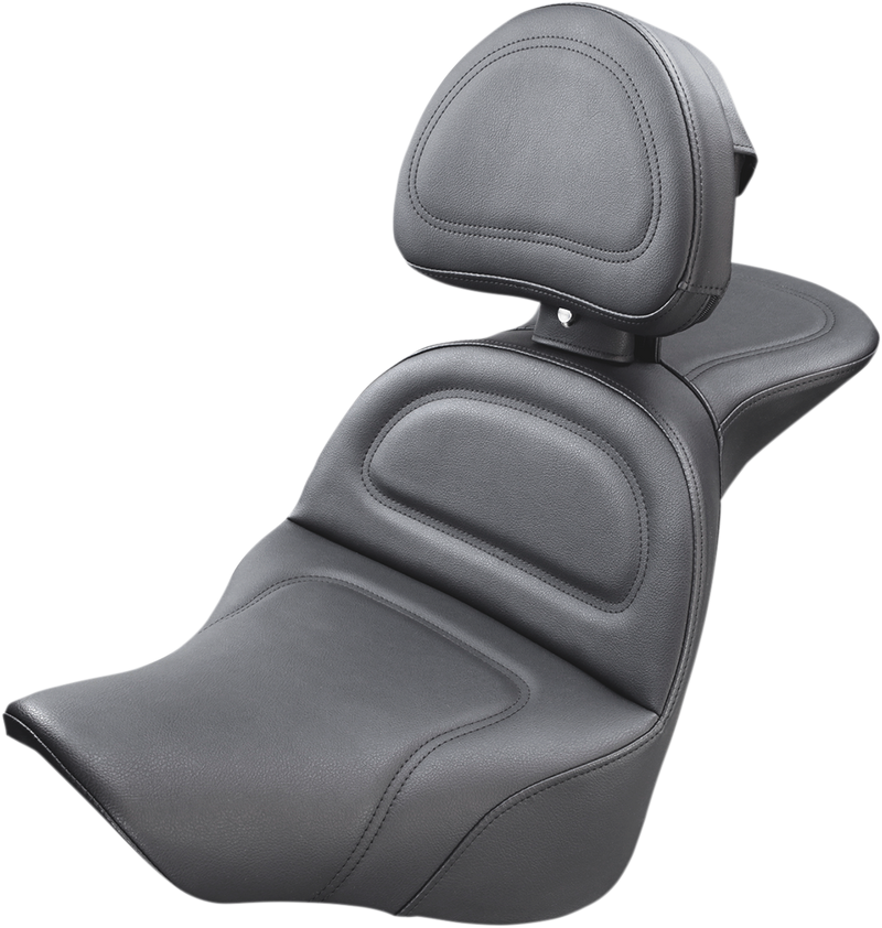 SADDLEMEN Explorer Seat - w/ Driver Backrest - Softail '18-'24