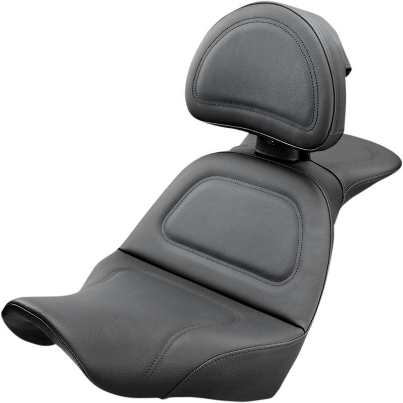 SADDLEMEN Explorer Seat - w/ Driver Backrest -  Softail '18-'24