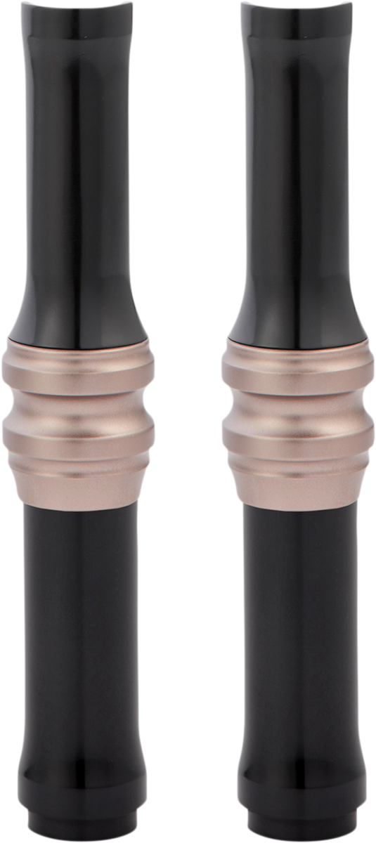 ARLEN NESS Pushrod Tube Cover Kit - 10 Gauge - Black/Titanium - Twin Cam