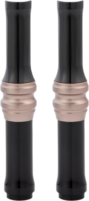 ARLEN NESS Pushrod Tube Cover Kit - 10 Gauge - Twin Cam - Black / Titanium