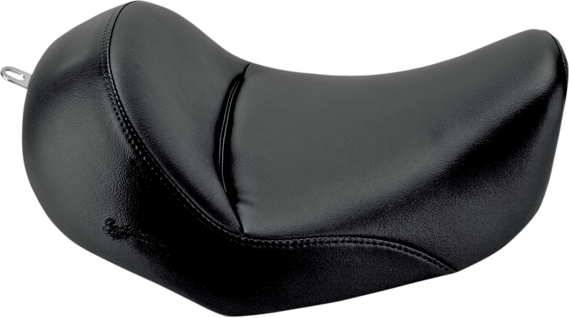 SADDLEMEN Heels Down Solo Seat - Without Backrest - Plain - Black - Dyna '06-'17