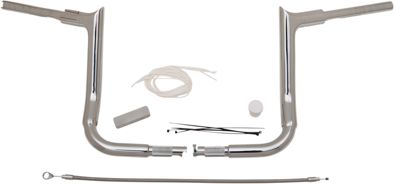 FAT BAGGERS INC. 1-1/2" EZ Install Pointed Top Handlebar Kit - 12" - Chrome 809112