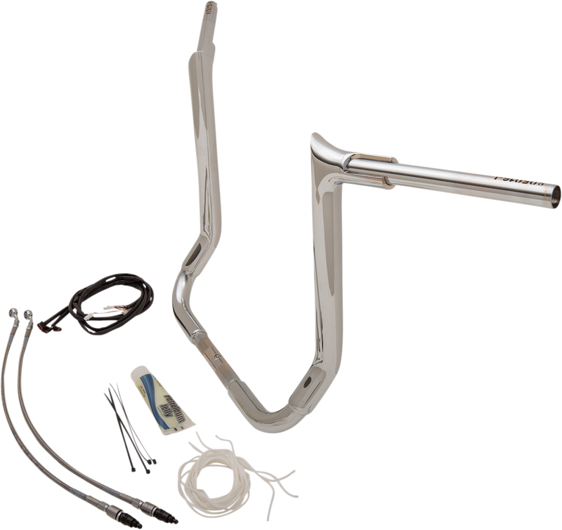FAT BAGGERS INC. 1-1/2" EZ Install Pointed Top Handlebar Kit - 16" - Chrome 809216
