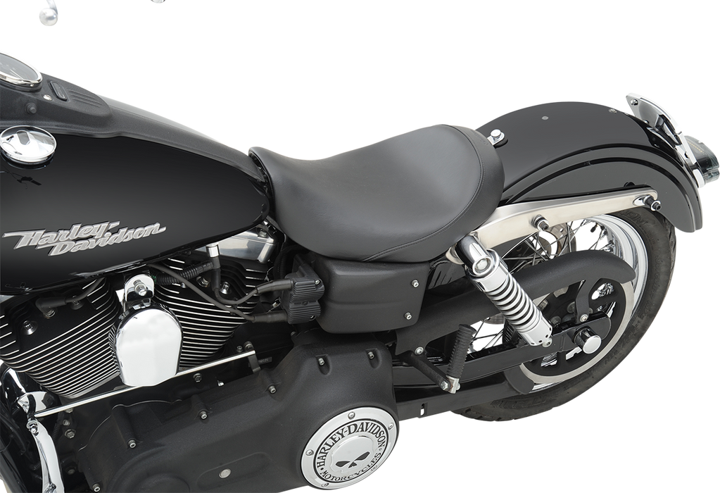 SADDLEMEN S3 Super Slammed Seat - Solo - Black - '06-'17 DYNA