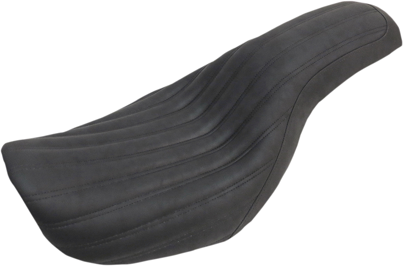 SADDLEMEN Knuckle 2-Up Seat - Ribbed - Black - Dyna '06-'17
