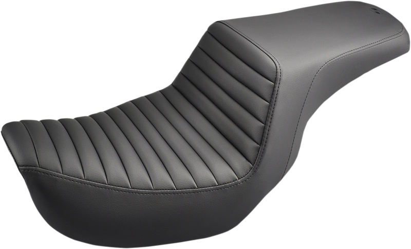 SADDLEMEN Step-Up Seat - Front Tuck-n-Roll - Black - Dyna '04-'05