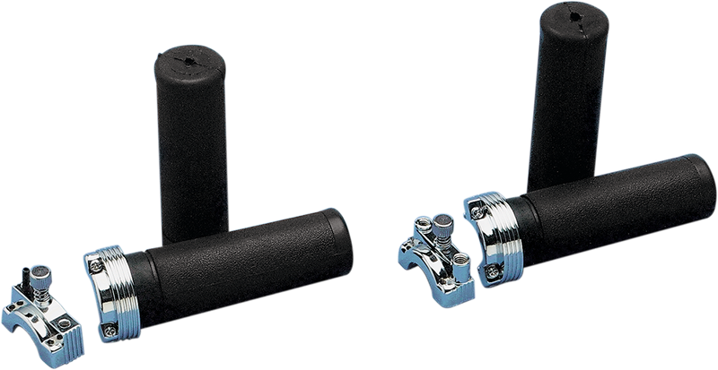 DRAG SPECIALTIES Replacement Single Cable Throttle Assembly Grips - Chrome