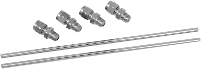 DRAG SPECIALTIES Rocker Oil Line Set - Chrome - Sportster '57-'85