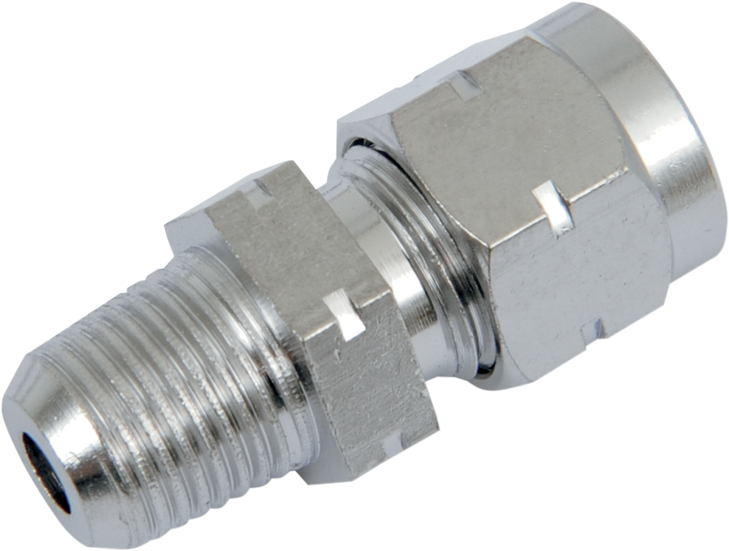 DRAG SPECIALTIES Rocker Oil Line Tube Fitting - Chrome