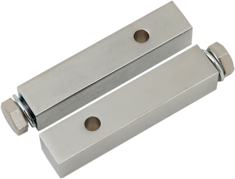 DRAG SPECIALTIES 5/8" Square Footpeg Mounting Blocks - Chrome - 3" Length