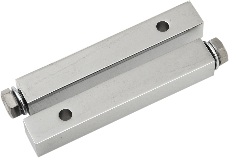 DRAG SPECIALTIES 5/8" Square Footpeg Mounting Blocks - Chrome - 4" Length