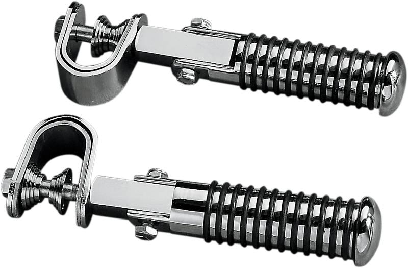 DRAG SPECIALTIES Sundance U-Clip Mount Footpegs - Chrome / Black