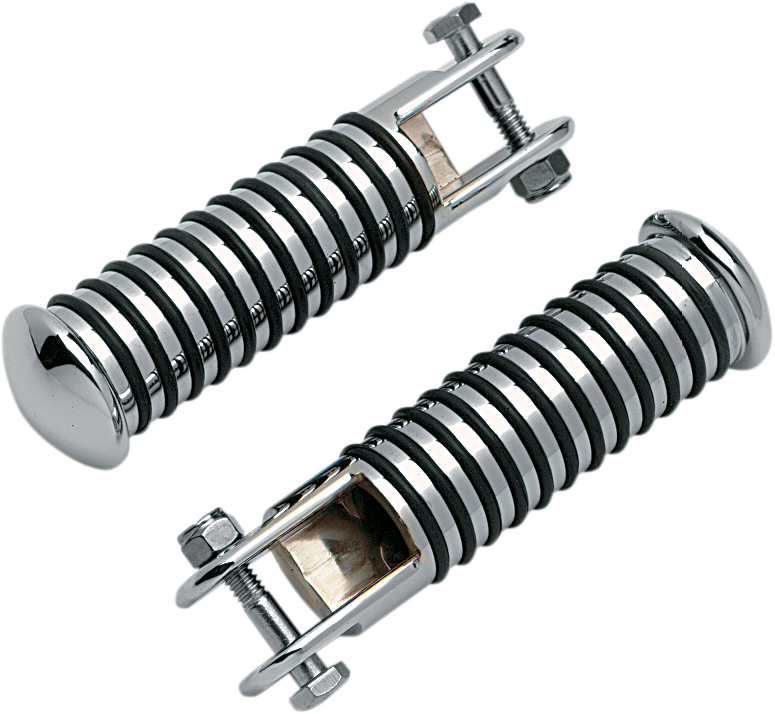 DRAG SPECIALTIES Sundance 5/8" Female Mount Rider Footpegs - Chrome / Black