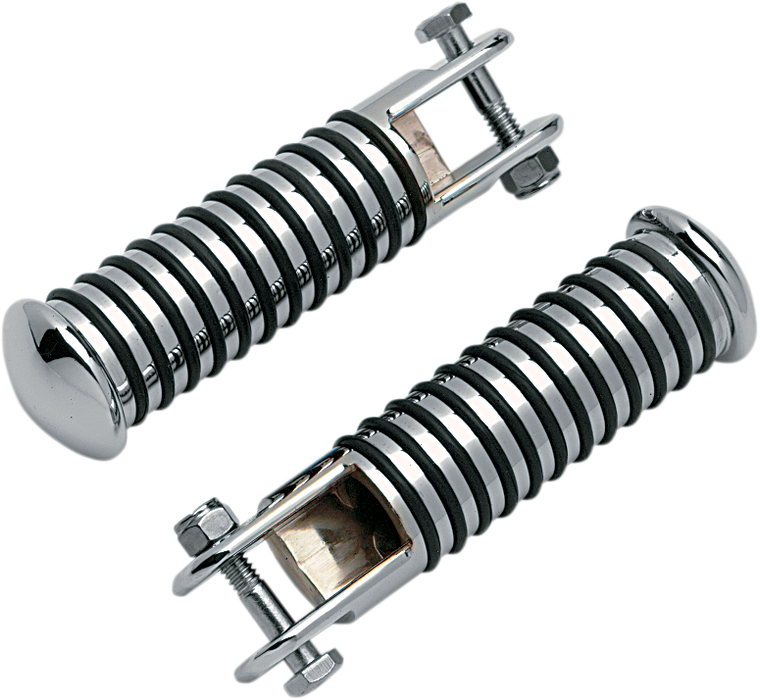 DRAG SPECIALTIES Sundance 5/8" Female Mount Rider Footpegs - Chrome / Black