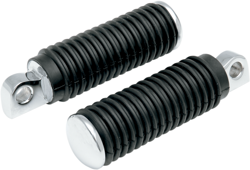 DRAG SPECIALTIES Rubber Male Mount Passenger Pegs - Chrome End