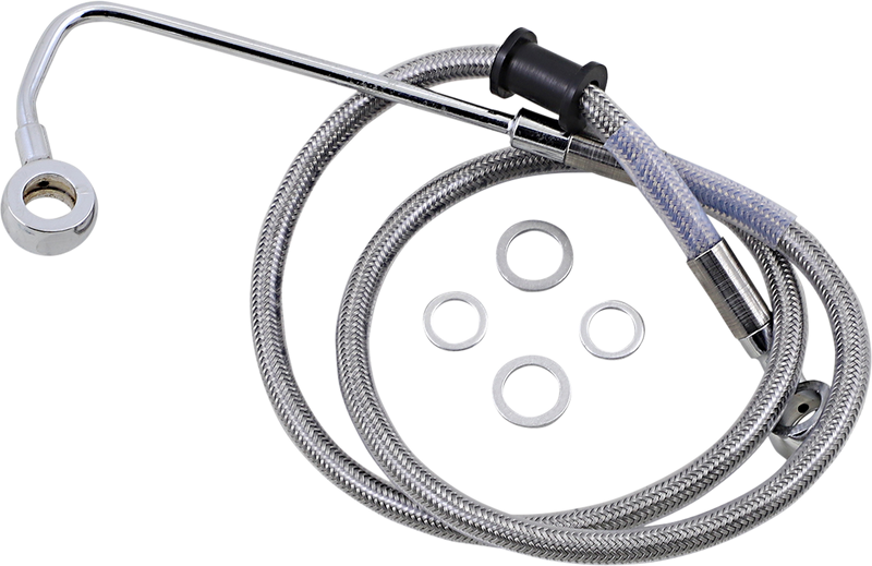 DRAG SPECIALTIES Extended Length Stainless Steel Brake Line - +2" - FL/FX '15-'17