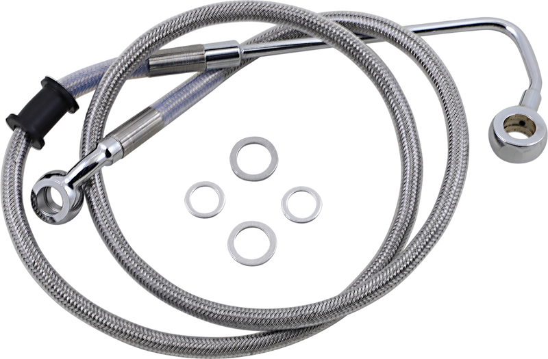 DRAG SPECIALTIES Extended Length Stainless Steel Brake Line - +6" - FL/FX '15-'17