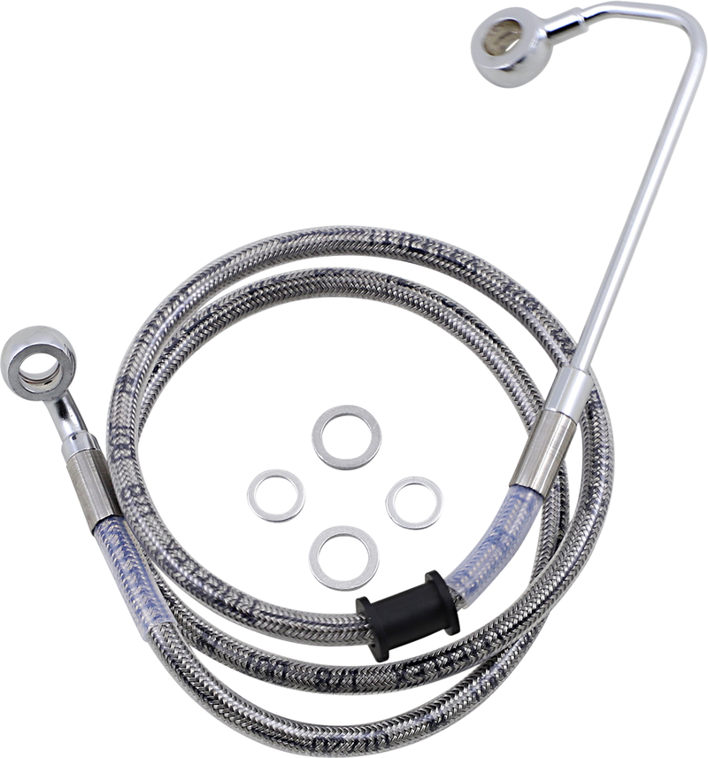 DRAG SPECIALTIES Extended Length Stainless Steel Brake Line - +8" - FL/FX '15-'17